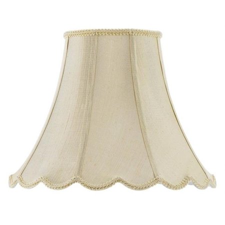 RADIANT SH-8105-12-CM 12 in. Vertical Piped Scallop Bell Shade; Champagne RA49434